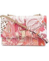Ferragamo - Bolso satchel Vara con motivo floral - Lyst