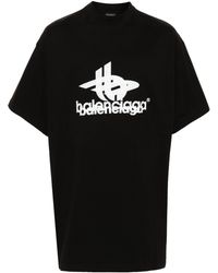 Balenciaga - Katoenen T-shirt Met Logoprint - Lyst