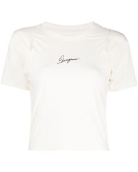 Izzue - Logo-embroidered Cut-out T-shirt - Lyst
