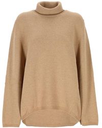 Lorena Antoniazzi - Roll-Neck Curved-Hem Knit - Lyst