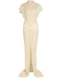 De La Vali - Robe Longue Noor À Volants - Lyst