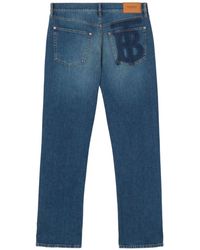Burberry - Straight-Leg-Jeans mit Monogramm - Lyst
