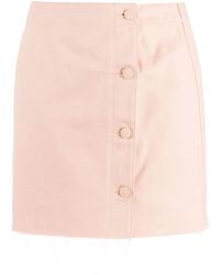 Raf Simons - Frayed Cotton Miniskirt - Lyst