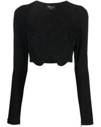 Blumarine - バタフライモチーフ クロップドトップ - Lyst