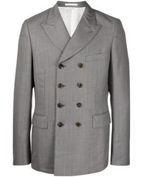 Comme des Garçons - Check-Pattern Wool Double-Breasted Blazer - Lyst