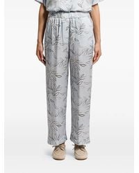 Peserico - Printed Satin Trousers - Lyst