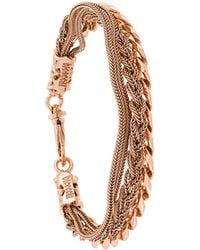 Emanuele Bicocchi - Braid And Chain Bracelet - Lyst