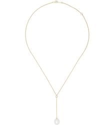 Mizuki - 14Kt Sea Of Beauty Pearl And Diamond Necklace - Lyst