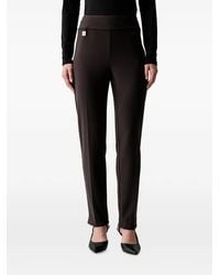 Joseph Ribkoff - Logo-Plaque Slim-Fit Trousers - Lyst