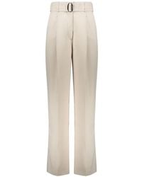 Moorer - Belted Pleated Trousers - Lyst