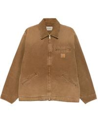 Carhartt - Logo-Patch Washed-Effect Jacket - Lyst