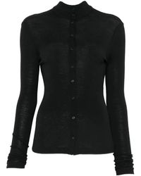 Alysi - Button-Up Turtleneck Sweater - Lyst