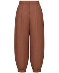 Fendi - Pleated Elasticated-Cuff Trousers - Lyst