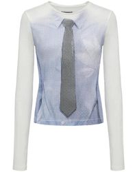 Feng Chen Wang - Tie-Print Long-Sleeve T-Shirt - Lyst