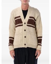 Universal Works - Langdale Chunky-Knit Striped Cardigan - Lyst