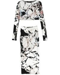 Roberto Cavalli - マーブルプリント スカート セット - Lyst