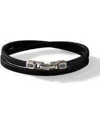 David Yurman - Streamline Double Wrap Leather Bracelet - Lyst