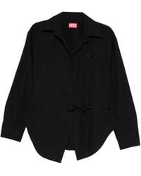 DIESEL - Wrap-Style Top With Tonal Logo Detail - Lyst