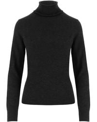 Allude - Roll-Neck Wool Fine-Knit Top - Lyst