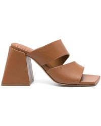 Vic Matié - 100Mm Leather Sandals - Lyst