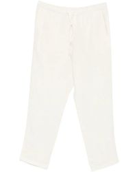 120% Lino - Drawstring-Waistband Trousers - Lyst