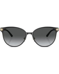 Versace - Medusa Logo Round Sunglasses - Lyst