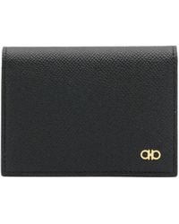 Ferragamo - Gancini Pebbled Leather Wallet - Lyst
