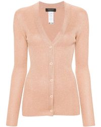 Fabiana Filippi - Metallic-Threading Ribbed-Knit Cardigan - Lyst