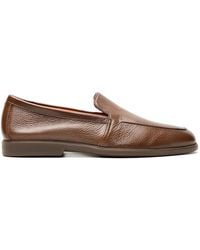 Santoni - Grained-Leather Loafers - Lyst