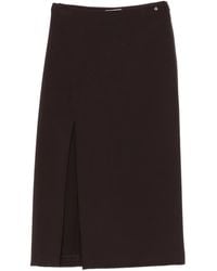 Ottod'Ame - Falda midi con detalle de abertura - Lyst