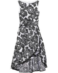 Talbot Runhof - Kleid Mit Blumen-Print Und Knoten - Lyst