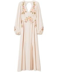 Twinset - Abito Lungo Con Ricamo - Lyst