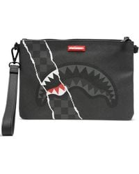 Sprayground - Bolso De Mano Shark Central A Cuadros - Lyst