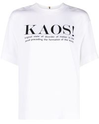 Moschino - T-Shirt mit Text-Print - Lyst