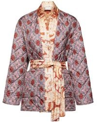Pierre Louis Mascia - Quilted Patterned Coat - Lyst