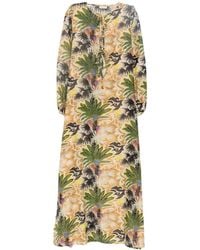 Anjuna - Charlotte Palm-Print Kaftan - Lyst