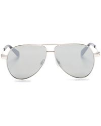 Off-White c/o Virgil Abloh - Logo-engraved Pilot-frame Sunglasses - Lyst