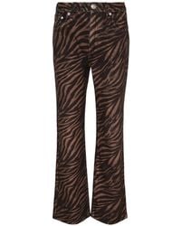 Rag & Bone - Miramar Zebra-Print Flared Trousers - Lyst