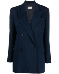 P.A.R.O.S.H. - Double-Breasted Button Blazer - Lyst