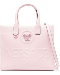 Versace - Small La Medusa Canvas Tote Bag - Lyst