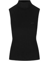 Loewe - Embroidered High-Neck Top - Lyst