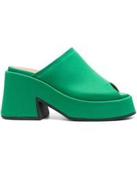 Ganni - Open Toe Leather Sandals - Lyst