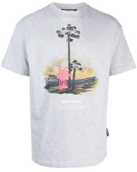 Palm Angels - Graphic-Print Cotton T-Shirt - Lyst