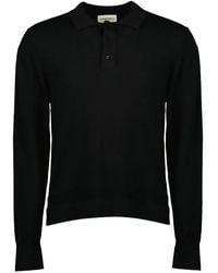 Officine Generale - Long-Sleeve Polo Shirt - Lyst