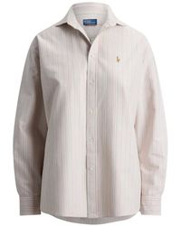 Polo Ralph Lauren - Striped Embroidered-Logo Shirt - Lyst