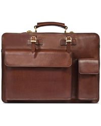 The Bridge - Buckle-Detail Leather Briefcase - Lyst