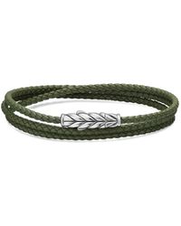 David Yurman - Sterling Chevron Triple Wrap Bracelet - Lyst