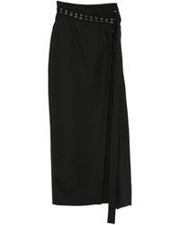 Nissa - Embellished Wrap Midi Skirt - Lyst