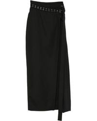 Nissa - Embellished Wrap Midi Skirt - Lyst