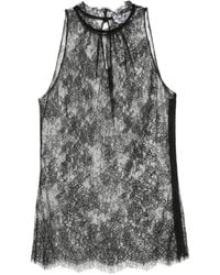 McQueen - Neckholder-Top aus Spitze - Lyst